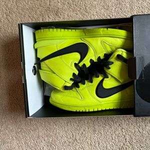 Nike Neon Yellow High-Top Sneakers
